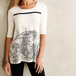 Anthropologie Parisian Swing Top